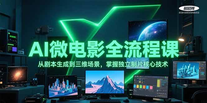 从剧本生成到三维场景，AI微电影全流程课教你掌握独立制片核心技术