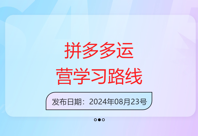 拼多多运营进阶指南：定制化从0到1学习路线-小肥鱼网创-十年互联网创业实战派 | 专注精准流量获取与转化