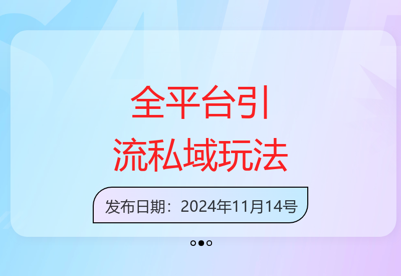 揭秘全平台公域转私域高效引流方案，500+精准获客实战技巧-小肥鱼网创-十年互联网创业实战派 | 专注精准流量获取与转化