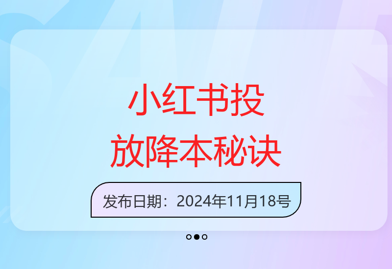 小红书聚光投放逻辑解析 助你降低客户获取成本10倍-小肥鱼网创-十年互联网创业实战派 | 专注精准流量获取与转化