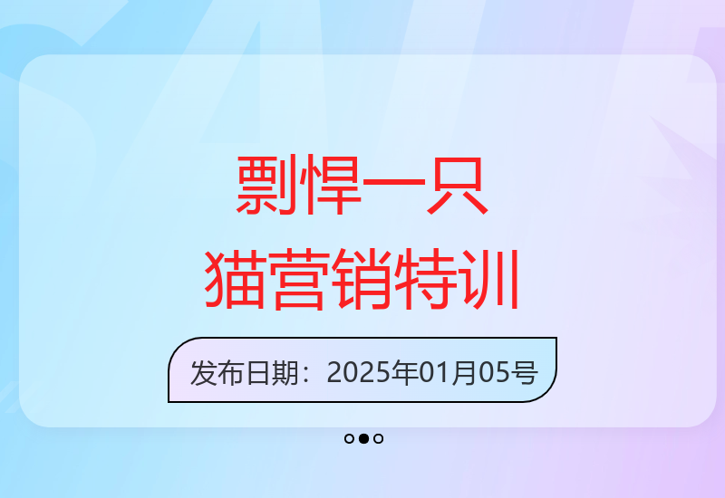 剽悍一只猫营销特训营：轻松突破财富瓶颈的实战秘籍-小肥鱼网创-十年互联网创业实战派 | 专注精准流量获取与转化