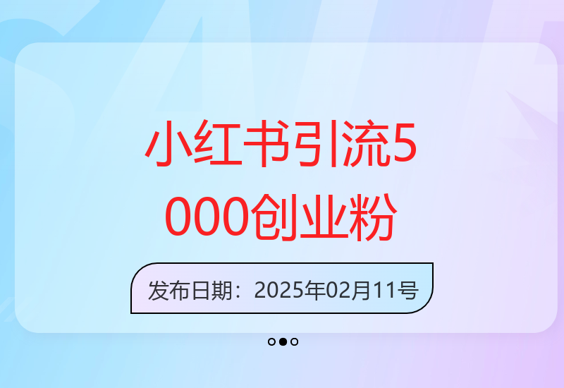 2月小红书引流500+创业粉实操教程 超详细新手入门增收指南-小肥鱼网创-十年互联网创业实战派 | 专注精准流量获取与转化