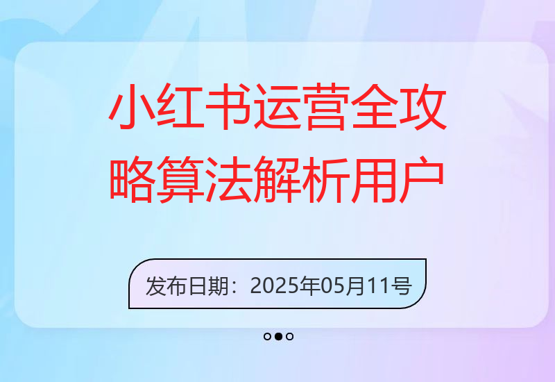 小红书运营全攻略：算法解析+用户需求洞察，从起号到变现全流程拆解-小肥鱼网创-十年互联网创业实战派 | 专注精准流量获取与转化