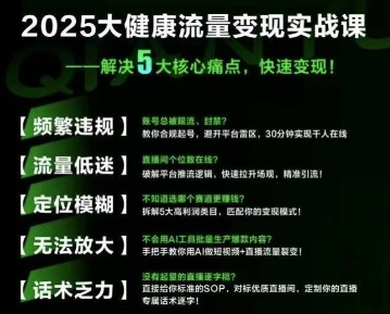 大健康流量全域新增长8.0，三月底线下课视频，大健康万亿蓝海，从类目突围到模式迭代-小肥鱼网创-十年互联网创业实战派 | 专注精准流量获取与转化