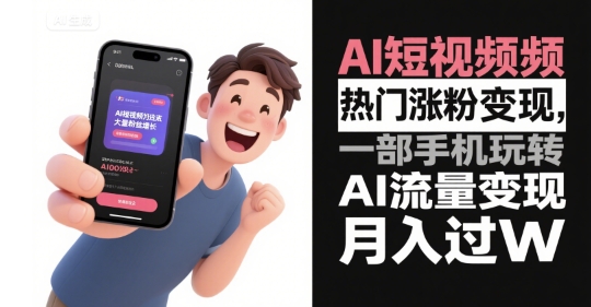 普通人零基础AI短视频创作指南：从账号搭建到持续变现的完整运营方案-小肥鱼网创-十年互联网创业实战派 | 专注精准流量获取与转化