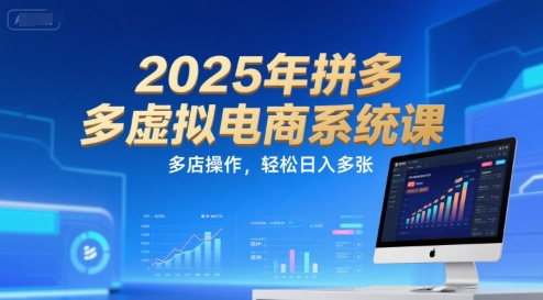 2025年拼多多虚拟电商系统课，多店操作收益提升-小肥鱼网创-十年互联网创业实战派 | 专注精准流量获取与转化