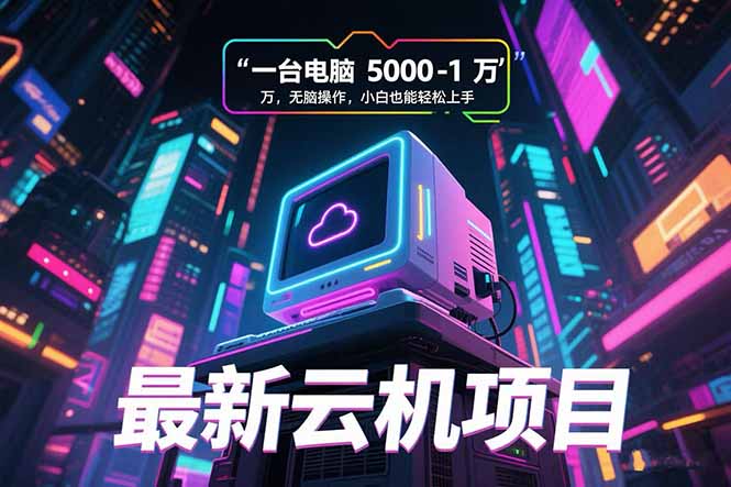 2025年低成本高效益云机项目,电脑操作盈利5000至10000元指南