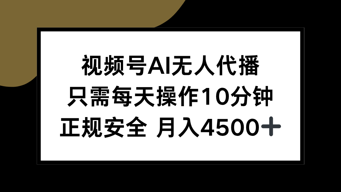 AI视频号无人代播：高效管理与内容创作指南-小肥鱼网创-十年互联网创业实战派 | 专注精准流量获取与转化