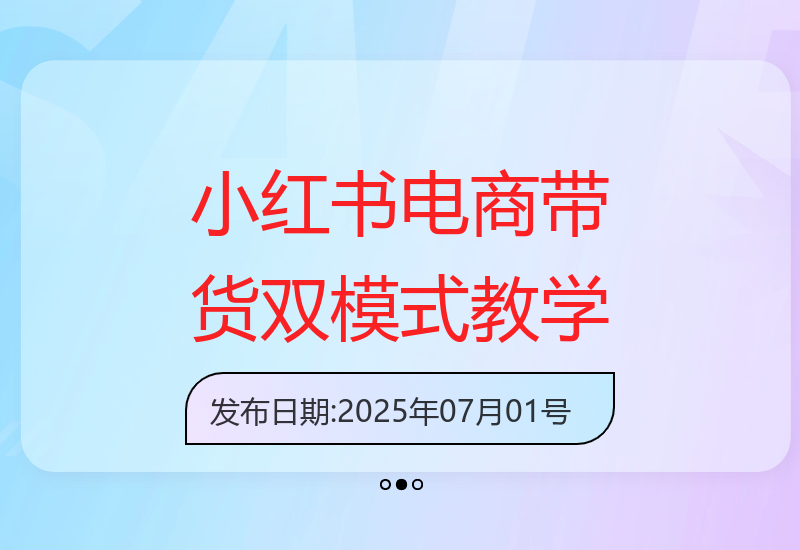 # **小红书电商带货系…