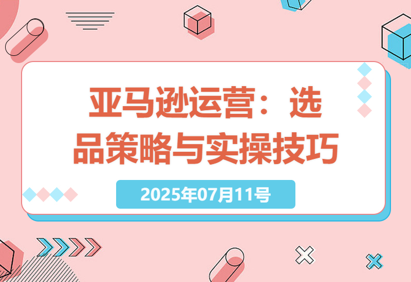 亚马逊选品策略与运营技巧深度解析，2025年实操指南-小肥鱼网创-十年互联网创业实战派 | 专注精准流量获取与转化