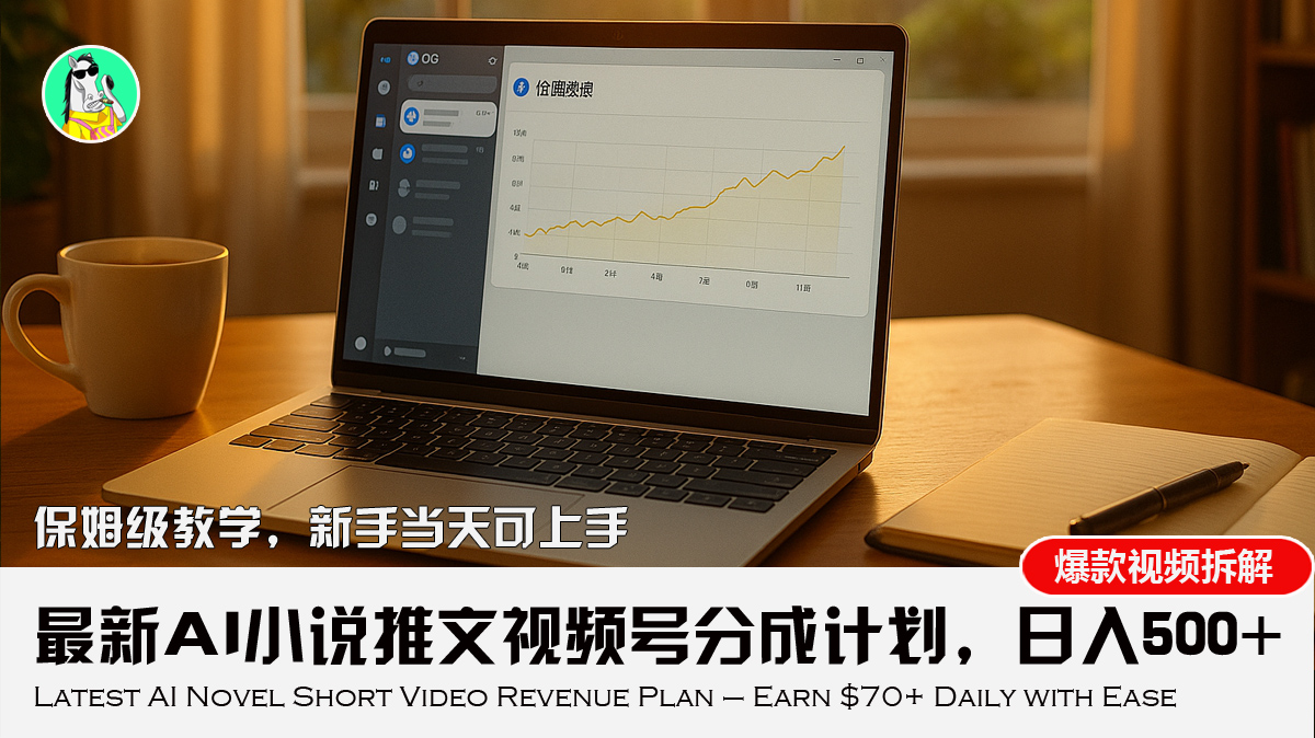2025最新微信视频号赚钱攻略：新手如何靠AI小说推文日赚500+的实操经验分享