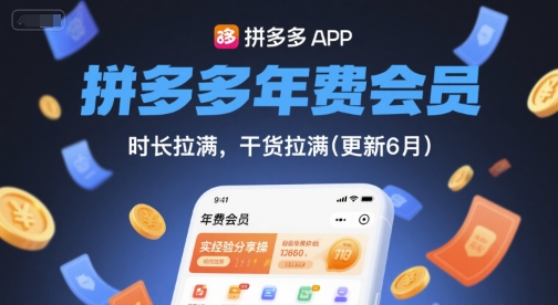 2025拼多多年费会员实战指南：从新手到高投产的完整运营技巧与避坑经验分享-小肥鱼网创-十年互联网创业实战派 | 专注精准流量获取与转化