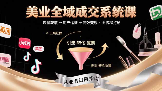 美业全域成交系统课程深度解析：实现流量获取到高效变现的全流程路径