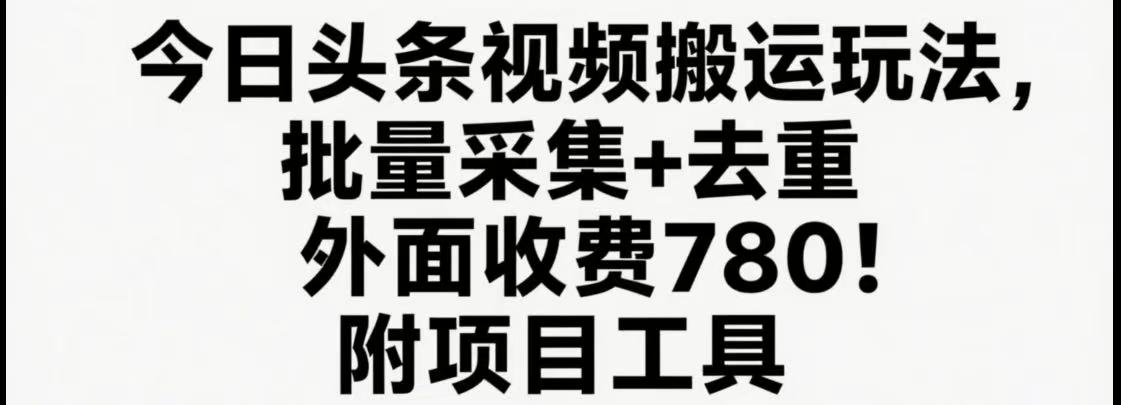 2025最新头条视频搬运赚钱指南：5分钟学会智能去重技术，新手日赚300+实操教程