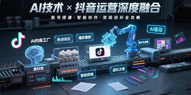 抖音运营高手都在用的AI技巧：从零搭建账号到月入过万的完整变现指南
