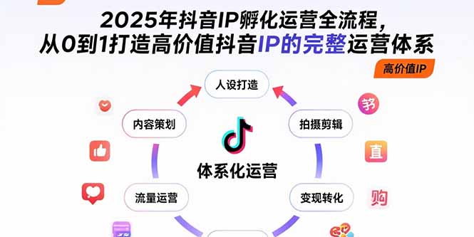 2025年抖音IP孵化全攻略：零基础到高价值抖音账号打造实操指南