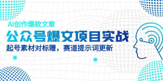 公众号爆文项目实战，AI创作爆款文章，起号素材对标赠(附赛道AI提示词-小肥鱼网创-十年互联网创业实战派 | 专注精准流量获取与转化