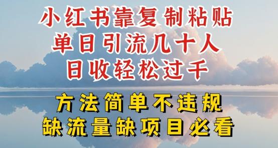 小红书靠复制粘贴单日引流几十人目收轻松过千，方法简单不违规【揭秘】-小肥鱼网创-十年互联网创业实战派 | 专注精准流量获取与转化