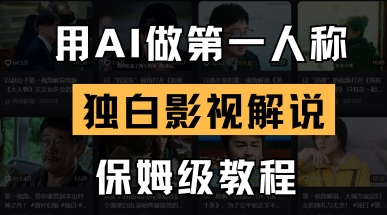 用AI做第一人称独白影视解说，手把手教学，保姆级教程-小肥鱼网创-十年互联网创业实战派 | 专注精准流量获取与转化