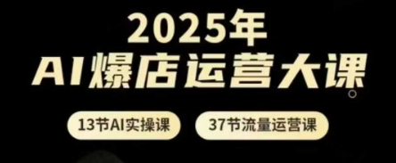 2025年AI爆店运营大课，13节AI实操课+37节流量运营课-小肥鱼网创-十年互联网创业实战派 | 专注精准流量获取与转化
