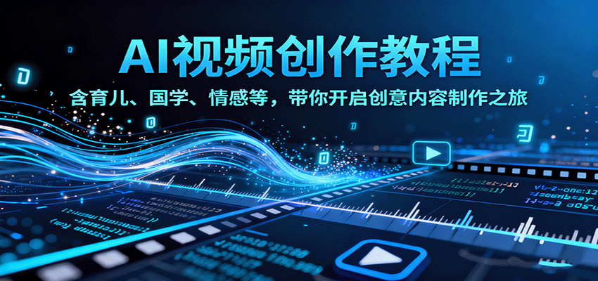 深度解析AI视频创富课：育儿国学情感领域内容生产与AI工具变现实操