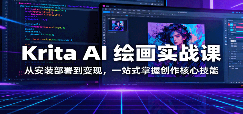零基础学员的Krita AI绘画全面实战课：从软件安装到高效变现的全过程