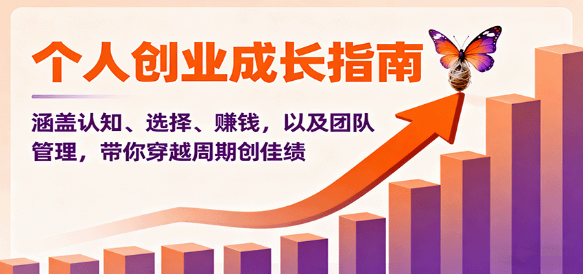 创业新手必看：认知提升、选择决策、财富增长与团队管理全攻略