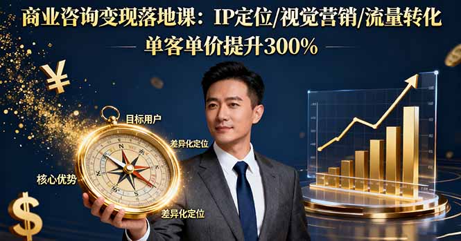 商业策略专家揭秘：IP定位、视觉营销、流量转化，助你客单价飙升300%