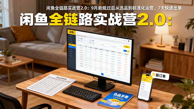 闲鱼电商全链路实战营2.0：7天快速出单，单日利润超500元实战技巧