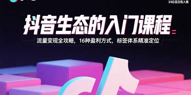 抖音流量变现必修课：全面解析16种盈利模式，精准定位标签