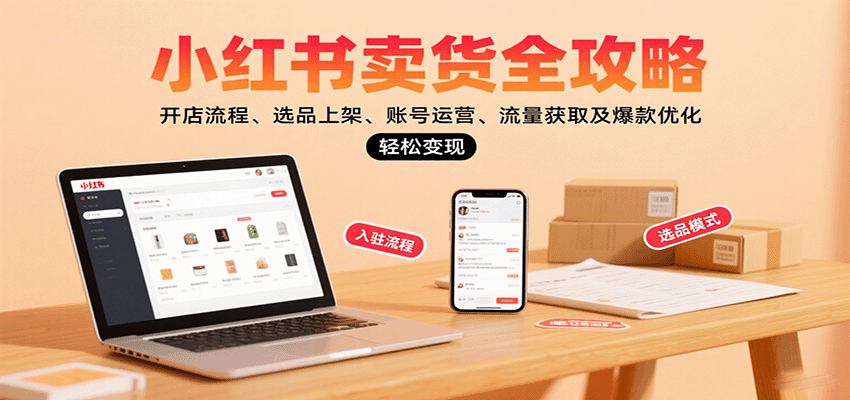 小红书电商运营全攻略：从店铺开设到爆款打造，实现高效流量变现