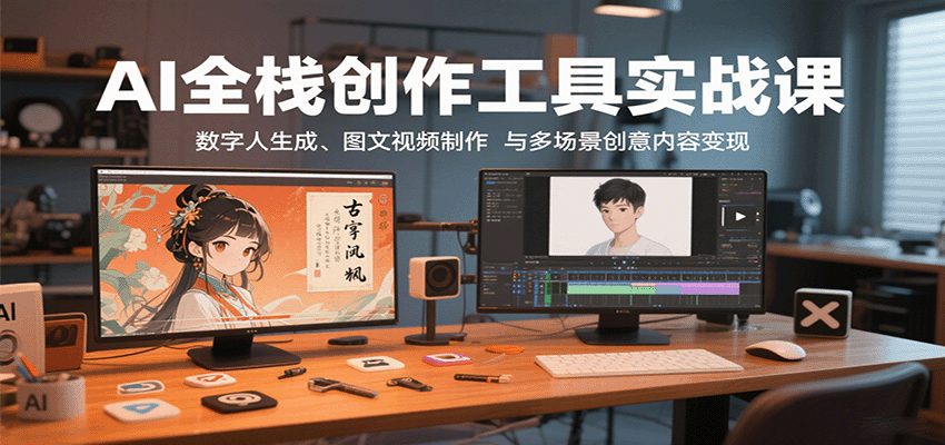 探索AI创意变现全流程：数字人制作到电商工具实操，实现流量增长与效率飞跃
