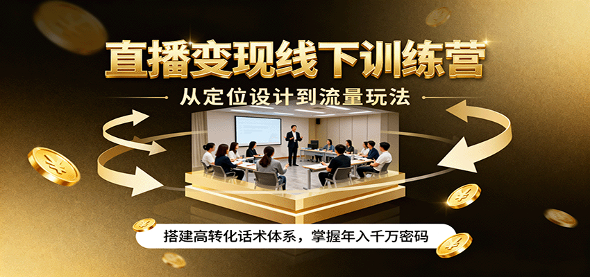 高认知群体IP变现实战课程，抖音视频号双平台直播变现训练营，年入千万秘籍