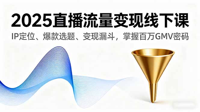 直播流量变现必修课，掌握GMV百万增长秘诀，IP定位到变现全攻略