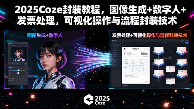 2025年AI技术实操：Coze封装教程助力图像生成、数字人、发票处理，提升开发效率