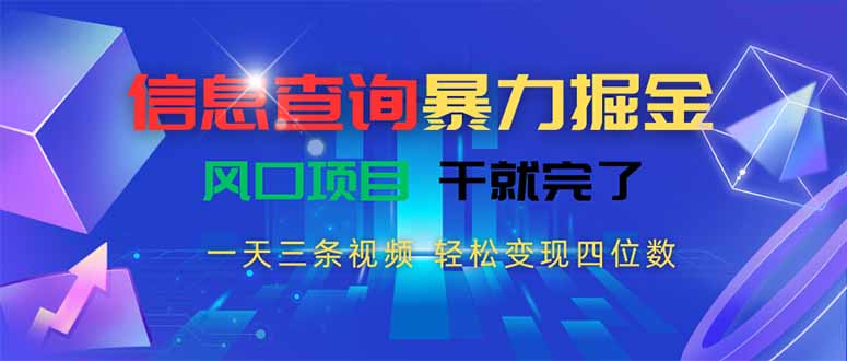 如何通过抖音信息查询项目实现每天轻松变现四位数，掌握核心技巧就能快速上手