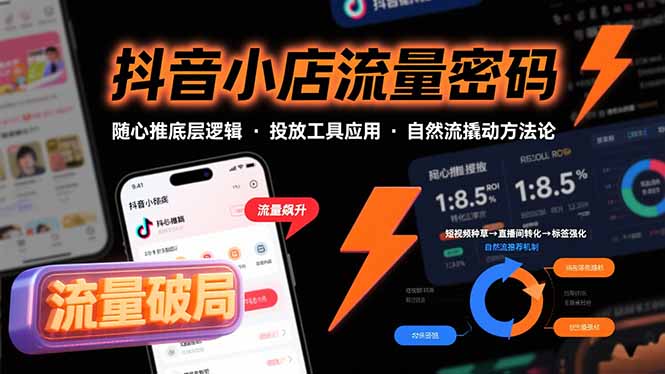 抖音小店随心推流量获取秘诀，低成本自然流运营核心技巧深度解析