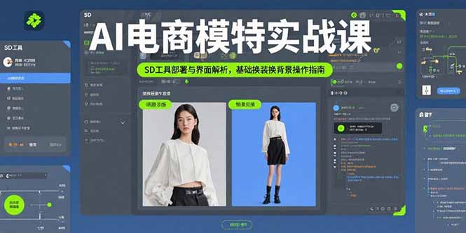 电商AI模特实战教程：SD工具部署及换装背景操作全解析，解决商业侵权难题