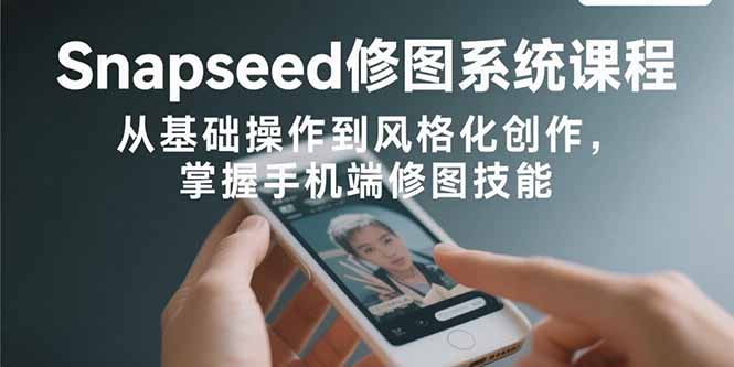 手机修图学习教程：轻松掌握Snapseed基础到高级技巧，提升照片质感