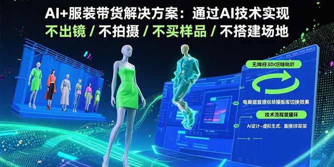 AI服装带货新思路：无需出镜、样品、场地，轻松在家创业