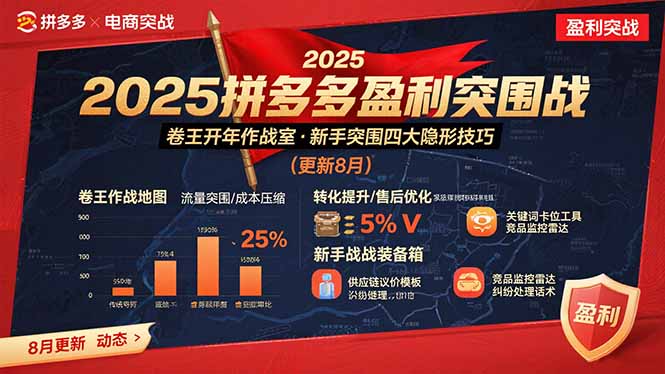 拼多多新手如何突破瓶颈，掌握2025盈利实战技巧？