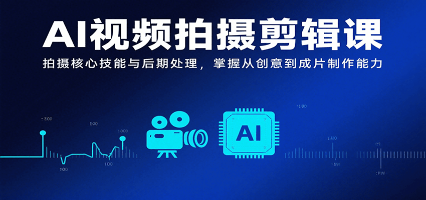 AI视频拍摄剪辑课：掌握从创意到成片的实战技能与后期处理