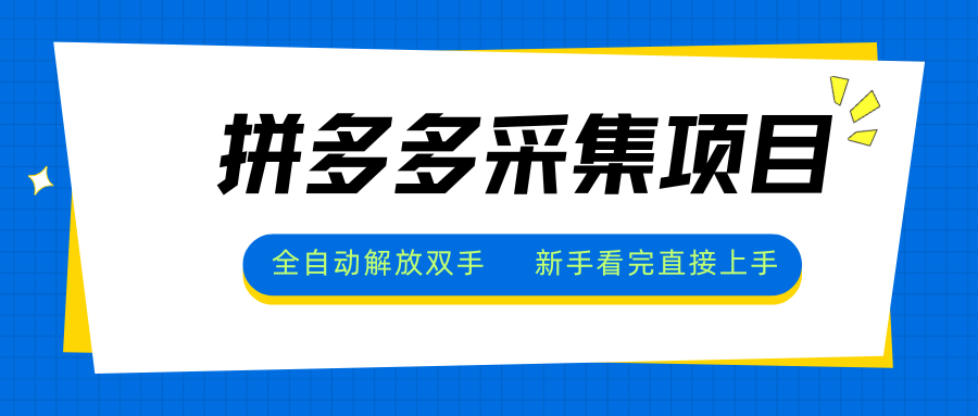 拼多多挂机采集项目，全自动操作，日赚10-30元曝光收益详解
