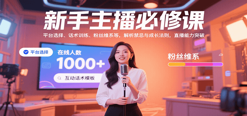 新手主播如何从零开始成长，掌握平台选择与粉丝维护技巧，突破直播瓶颈