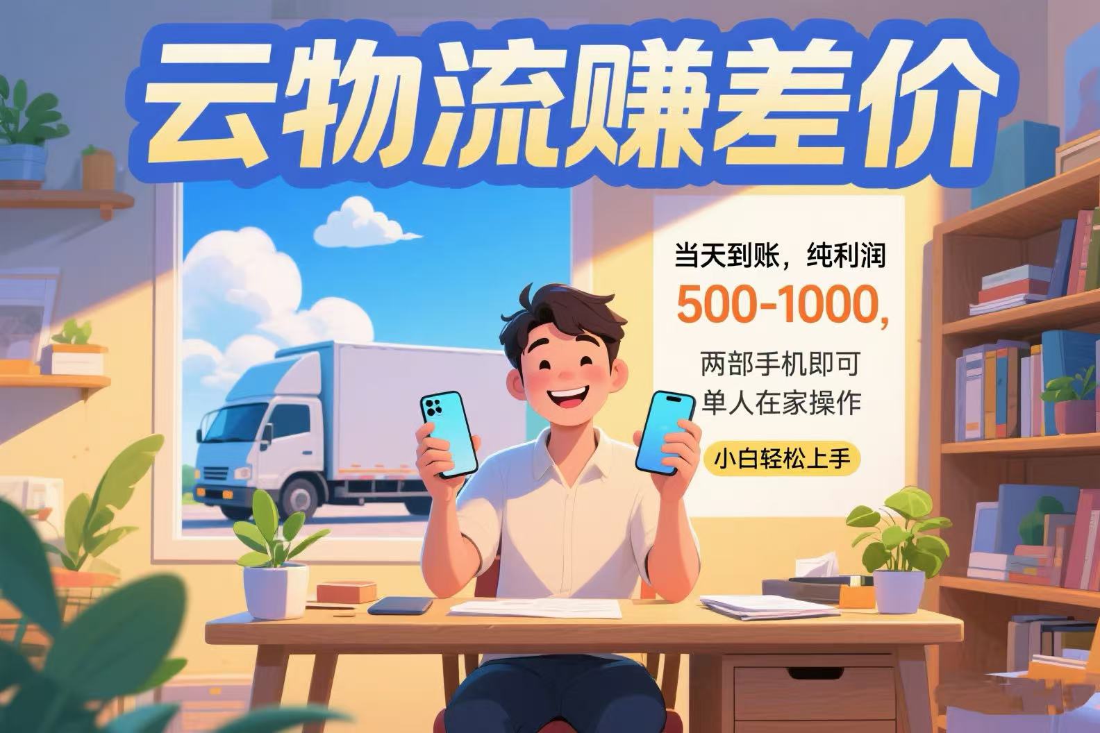 如何通过数字化物流项目实现当天到账500-1000纯利润的两部手机在家操作模式