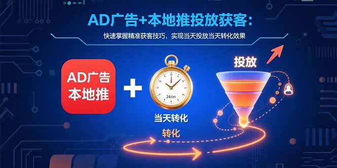 如何利用AD广告与本地推实现当天投放当天转化，精准获客技巧全解析