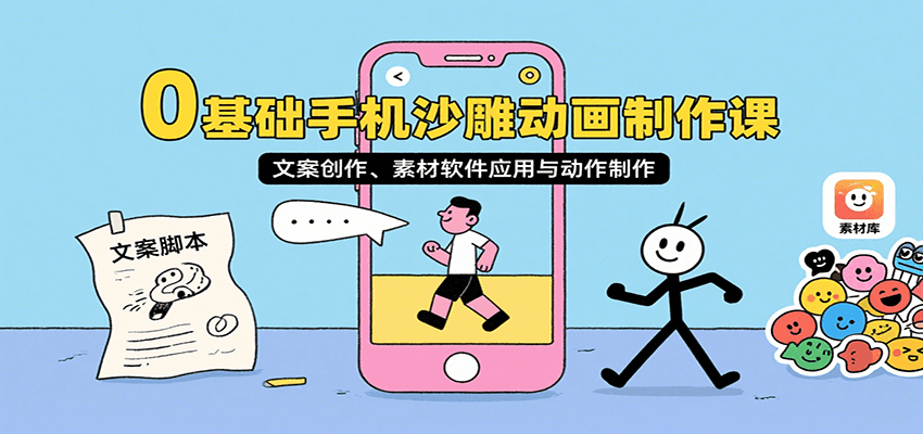 手机沙雕动画入门到精通：文案创作与动作制作技巧分享