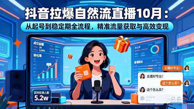 抖音直播流量增长秘诀：起号至稳定期全程指导，精准获客与变现
