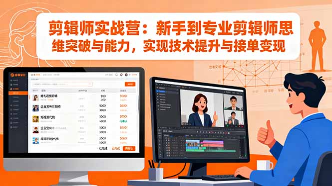 剪辑师快速成长指南：从新手到专业，掌握核心技巧与实战变现