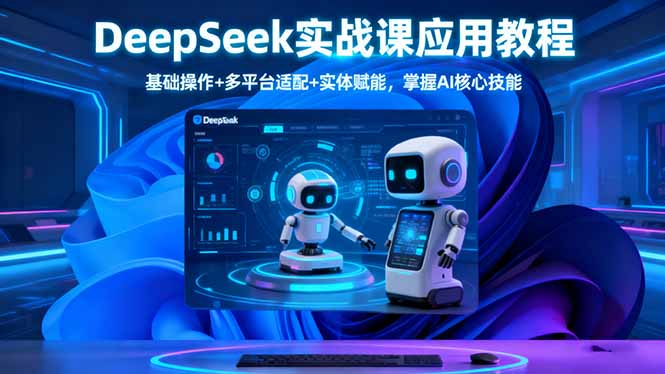 2025年最新DeepSeek电商AI实战课，从基础到精通，助力流量变现